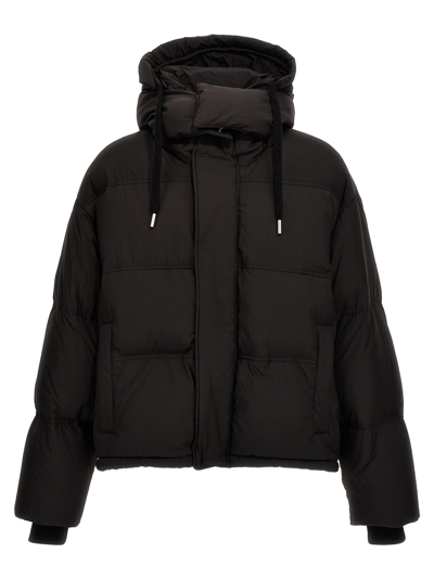 Shop Ami Alexandre Mattiussi Technical Fabric Down Jacket In Black