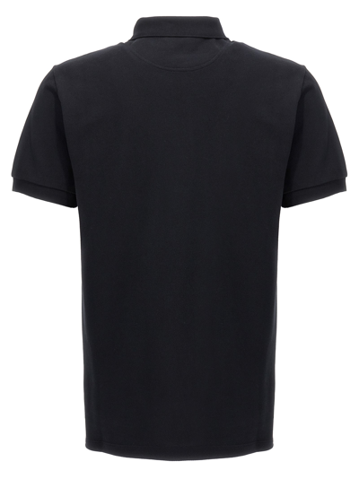 Shop Bally Embroidery Polo Shirt In Black