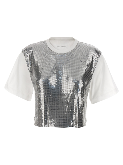 Shop Paco Rabanne Metal Mesh T-shirt In Silver