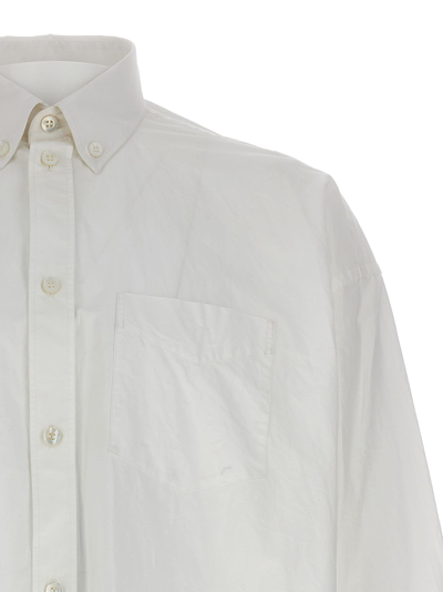 Shop Balenciaga Oversized Shirt In White