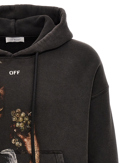 Shop Off-white Bacchus Skate Hoodie In Gray