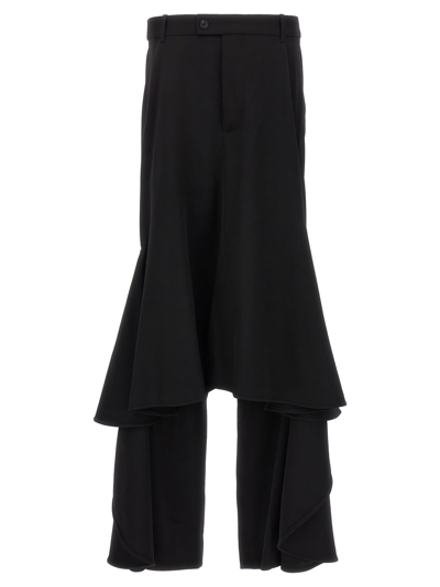 Shop Balenciaga Deconstructed Godet Skirt In Black