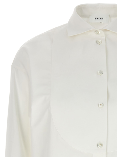 Shop Bally Plastron Shirt In Beige