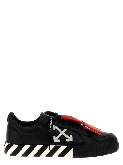 Shop Off-white Low Vulcanized Sneakers In White/black