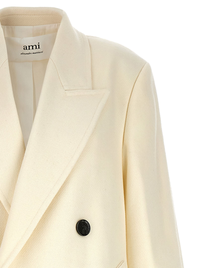 Shop Ami Alexandre Mattiussi Double-breasted Coat In White