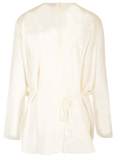 Shop Theory Satin Blouse In White