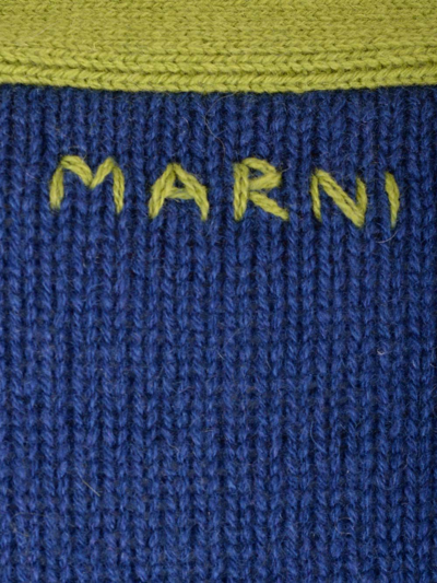 Shop Marni Color Block Cardigan In Multicolor