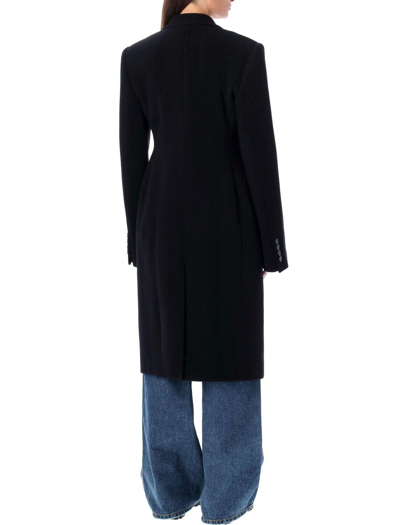Shop Stella Mccartney Double Breasted Long Sleeved Coat In Black
