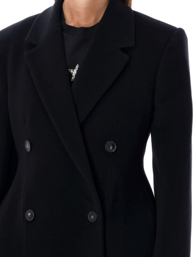 Shop Stella Mccartney Double Breasted Long Sleeved Coat In Black