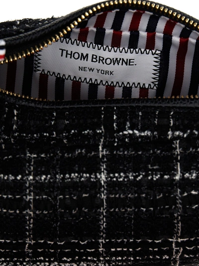 Shop Thom Browne Mini Hector Crossbody Bags Black