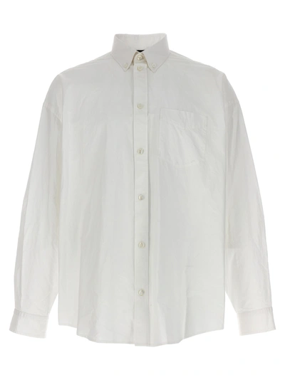 Shop Balenciaga Oversized Shirt Shirt, Blouse White