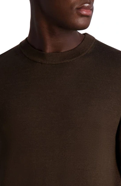 Shop Karl Lagerfeld Merino Wool Sweater In Brown