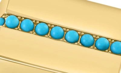 Shop Effy Turquoise Trim Ring In Gold/ Blue