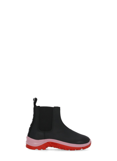 Shop Stella Mccartney Chelsea Boots With Logo In Black