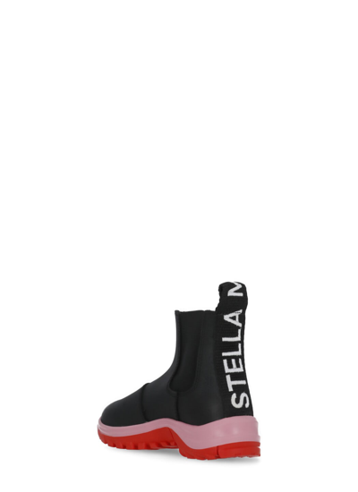Shop Stella Mccartney Chelsea Boots With Logo In Black