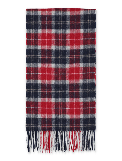 Shop Barbour Scarf Check In Red Navy Tartan