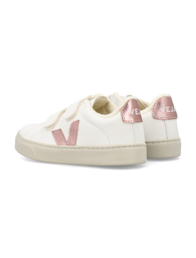 Shop Veja Esplar Winter Sneakers In White/rose