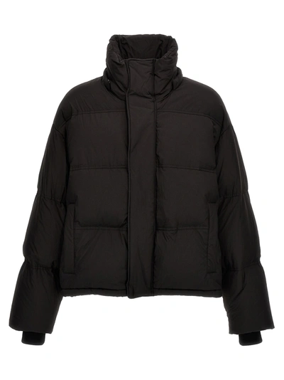 Shop Ami Alexandre Mattiussi Technical Fabric Down Jacket Casual Jackets, Parka Black