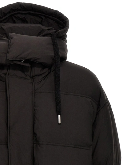 Shop Ami Alexandre Mattiussi Technical Fabric Down Jacket Casual Jackets, Parka Black