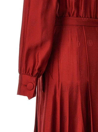 Shop Bally All Over Logo Dress Dresses In Red