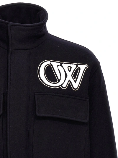 Shop Off-white Moon Phase Casual Jackets, Parka In White/black