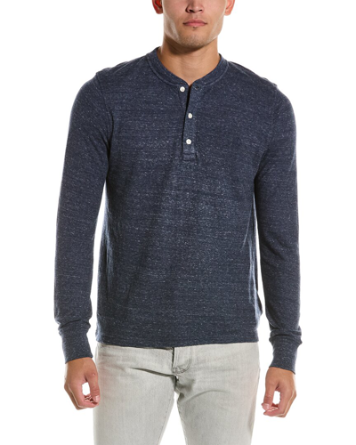 Shop Brooks Brothers Duofold Henley In Blue