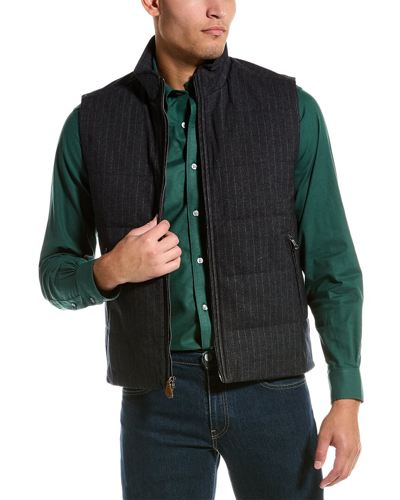 Shop Brooks Brothers Quilted Vest In Grey