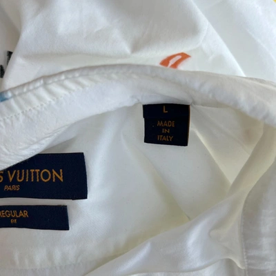 Pre-owned Louis Vuitton Multicolor Alphabet Long Sleeve, Regular Fit Mens Shirt
