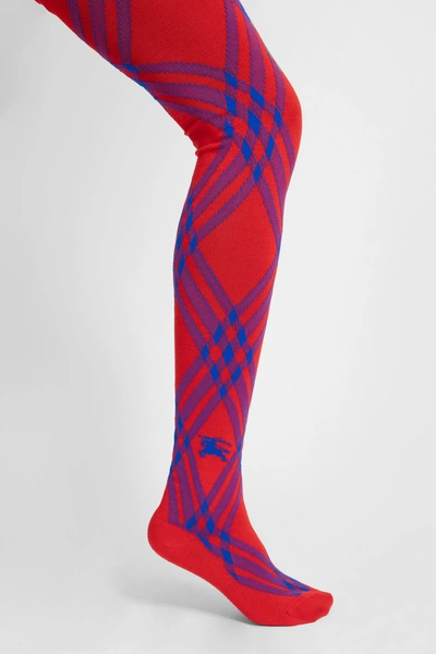 Shop Burberry Woman Red Socks