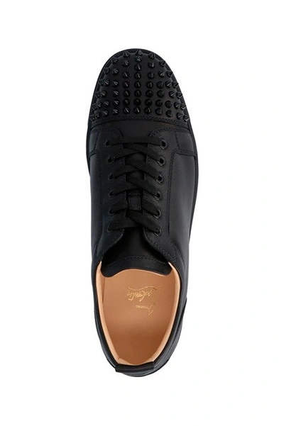Shop Christian Louboutin Men Louis Jr. Spikes' Sneakers In Black