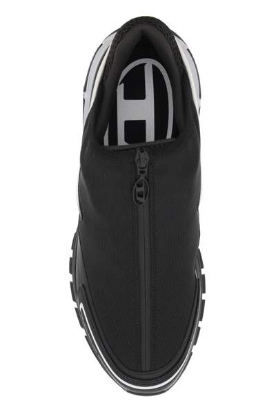 Shop Diesel S-serendipity Pro-x1 Zip X Slip-on Sneakers Men In Black