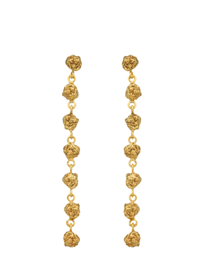 Shop Eva Remenyi Archaic Long Earrings Gold