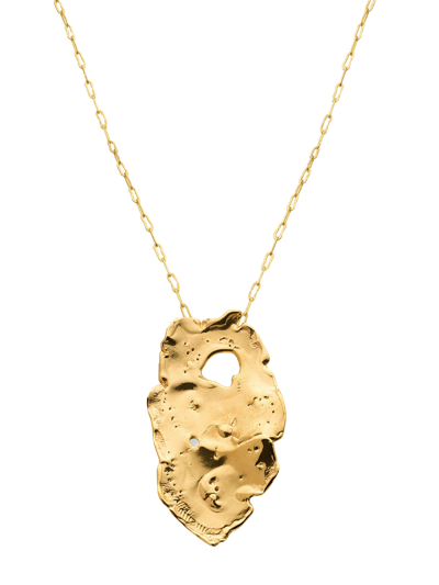 Shop Eva Remenyi Talisman Full Moon Necklace Gold