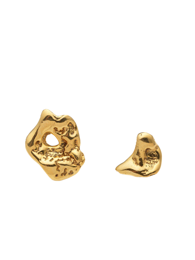 Shop Eva Remenyi Talisman Small Moon Earrings Gold