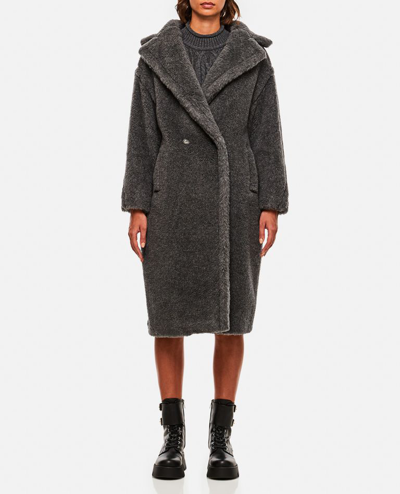 Shop Max Mara Teddy1 Coat In Grey
