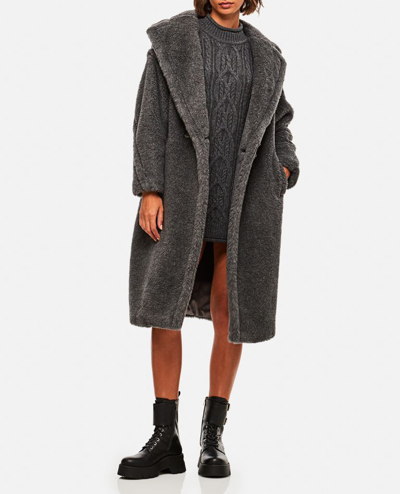 Shop Max Mara Teddy1 Coat In Grey