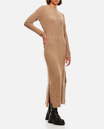 Shop Loulou Studio Cashmere Long Dress In Brown