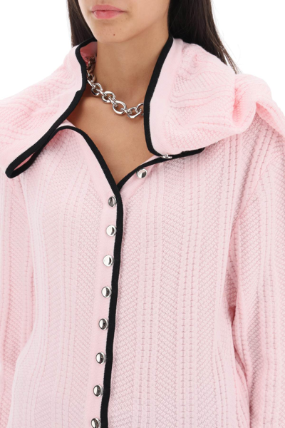 Shop Y/project Y Project Merino Wool Cardigan With Necklace Women In Pink