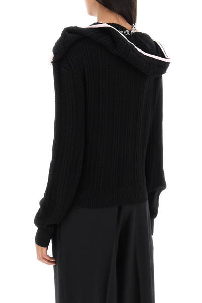 Shop Y/project Y Project Merino Wool Cardigan With Necklace Women In Black