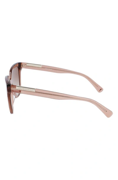 Shop Longchamp Heritage 53mm Rectangle Sunglasses In Nude
