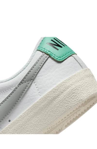 Shop Nike Kids' Blazer Low '77 Low Top Sneaker In White/ Light Menta/ Sail/ Grey