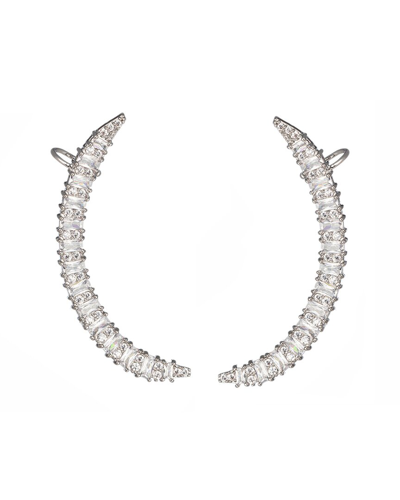 Eye Candy La Julia Cz Cuff Earrings