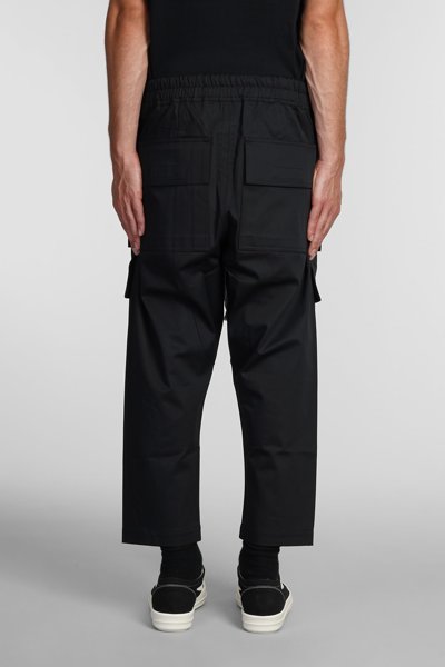 Shop Drkshdw Cargo Crop Drawstrin Pants In Black Cotton