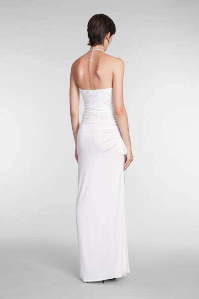 Shop Magda Butrym Dress In White Viscose