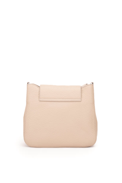 Shop Orciani Dama Soft Midi Bag In Leather In Conchiglia