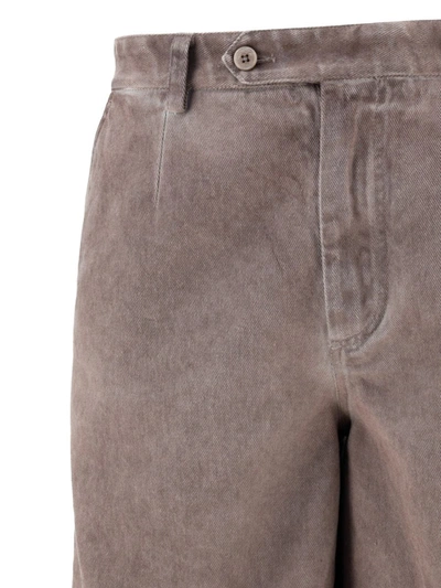 Shop Dolce & Gabbana Bermuda Shorts In Marrone/grigio