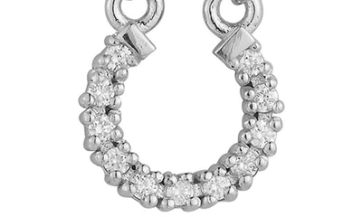 Ember Fine Jewelry 14k Gold Diamond Horse Shoe Pendant Necklace In White/ Silver