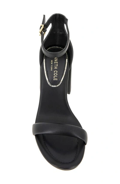 Shop Kenneth Cole New York Luisa Ankle Strap Sandal In Black Leather