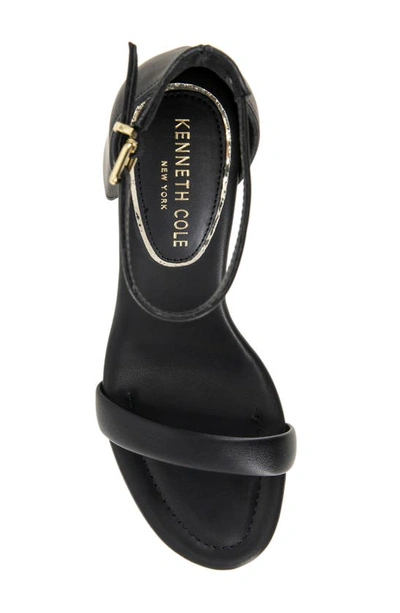 Shop Kenneth Cole New York Luisa Ankle Strap Sandal In Black Leather