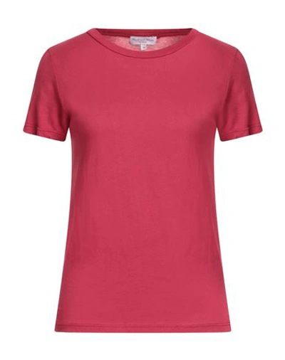 Shop Michael Stars Woman T-shirt Garnet Size Xs Cotton In Red